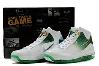 nike basketall chaussures lebron vii-87 green blanc pas cher